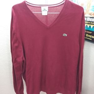 Lacoste v neck sweater xl